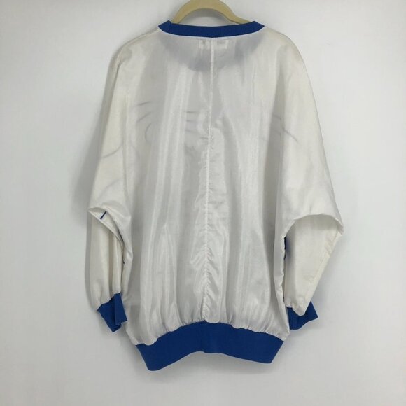 Adolfo 2 vintage white & blue nautical banana boat retro 90s longsleeve shirt S - Picture 9 of 11